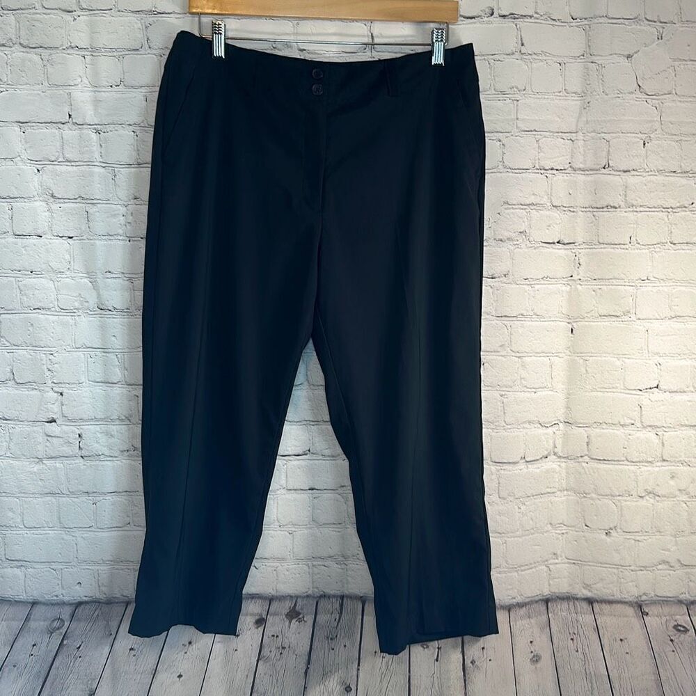 Nike Golf Women's Dri Fit Tournament Crop Pants Black 256860 010 Size 12